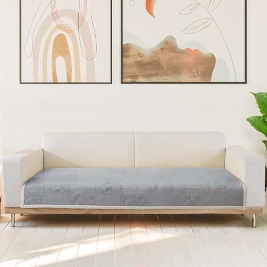 Bankhoes, antislip, 1-4 zitplaatsen, L-vorm, hondendeken, hondendeken, hoekbank, bescherming, voor honden, katten, antislip, tartan