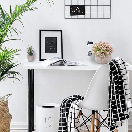 3 stuks kunstplant, kunstplant met pot, kleine kunstplant op tafel, huis, balkon, kantoor, decoratie (grijze pot 2)