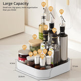 Lazy Susan Draaitafel Kastorganisator voor Hoekkast - Roterend Vierkant Kruidenrek voor Keukenopslag en Organisatie, Antislip Koelkastorganizer