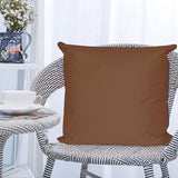 Kussen 60x60 cm [set van 2] - waterafstotende kussenhoes bruin (zonder vulkussen) - waterdichte kussenhoes voor binnen en buiten
