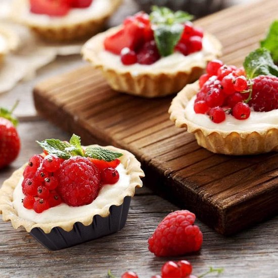 12 stuks eieren cakevorm cupcakes muffin vorm mini taartvorm mentall eiercakevorm taartvormen voor pudding, cake, cupcake, muffin