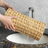 Woven Toilet Paper Holder, Standing, Toilet Paper Storage, Toilet Paper Holder for Bathroom, Waterproof, Natural