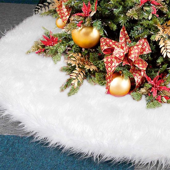 1x Boomdeken ondertapijt voor kerstboom Kerstboomdeksel Ø 80 cm, wit wit - Kerstboomdeken ondertapijt voor kerstboom, Kerstboom