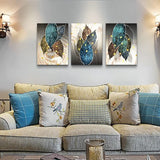 Canvas Foto's Café Bibliotheek Kleurrijke Bladeren Muurfoto's Woonkamer Schilderij Natuur Plant Stijl Prints Kantoor Keuken Badkamer Slaapkamer Kunstdrukken, 30 cm x 40 cm x 3 stuks