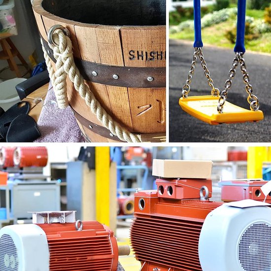 M6 * 11 ringschroef roestvrij staal 10 stuks, Jatiler 304 roestvrij stalen oogbouten, ringbouten, veilige oogschroeven, hardware ringbouten, ring ronde oogschroef voor bevestiging en ophangen