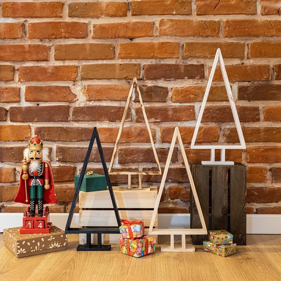 Wooden Christmas Tree | Height 45 cm | Flamed | Christmas Tree for DIY | Christmas Decoration for Table, Windowsill, Office Decoration Gift | Christmas Decoration