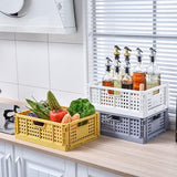 Klapdoos, 6 stuks klapkisten, opbergmanden, draagbare opbergdozen, kleurrijke opbergdoos, geschikt voor keuken, badkamer, kantoor, slaapkamer, klaslokaal (15 x 10 x 5,8 cm)