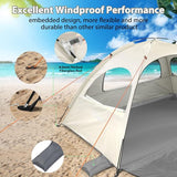Strandschuilplaats, draagbare strandtent voor 2-4 personen, babystrandschuilplaats met UV-bescherming 50+, strandtent met 3 geventileerde ramen, snelle montage, gemakkelijk mee te nemen paraplu, strandschuilplaats