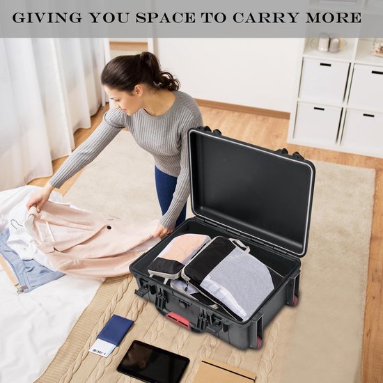 Kofferorganizer Packing Cubes Compressie Kofferorganizer Set Waterdichte kofferorganizer Verpakkingstassen voor koffers Reisbenodigdheden Uitbreidbare reispakketorganizer voor handbagage, Zwart,