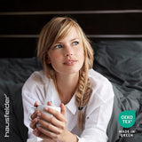 Beddengoed 135 x 200 cm, antraciet, dekbedovertrek 135 x 200 cm en kussen 80 x 80, superzacht, Öko-Tex made in Green