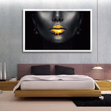 Afbeeldingen goede zwarte vrouwen lippen, de bewegwijzering fleece canvas kunstprint moderne wandafbeeldingen wanddecoratie ontwerp de foto - sexy abstract, canvas foto's grote woonkamer.Frameloos