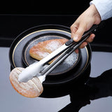 Grilltang, roestvrij stalen grilltang, premium grilltang om te koken, metalen tang voor massief vlees, vergrendelende keukentang, stijlvolle robuuste kooktang