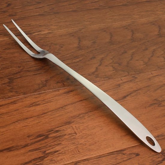 vleesvorken en grillvorken, roestvrijstalen grillvork braadvork worstvorken serveervork voor keuken braadgrill 33,5 cm (pak van 2)
