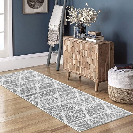 Tapijtloper voor gang antislip lang 80 x 280 cm wasbare keuken loper tapijten voor gang zwaarbelastbare absorberende vloerkleden deurmatten tapijt vloermat gangloper tapijt voor entree wasruimte blauw Tapijtloper voor gang antislip lang 80 x 280 cm wasbare keuken loper tapijten voor gang zwaarbelastbare absorberende vloerkleden deurmatten tapijt vloermat gangloper tapijt voor entree wasruimte blauw