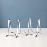 Ezel staander plaat standaard metaal - 4 stuks bordenstandaard - decoratieve bordenhouder - decoratieve plaat houder - 4,5 inch ijzeren ezel voor borden | foto | boeken | afbeelding | fotolijst