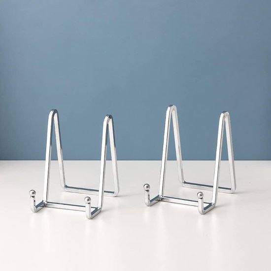 Ezel staander plaat standaard metaal - 4 stuks bordenstandaard - decoratieve bordenhouder - decoratieve plaat houder - 4,5 inch ijzeren ezel voor borden | foto | boeken | afbeelding | fotolijst