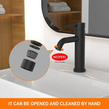 Kraan badkamermengkraan, wastafelmengkraan, eenvoudig te monteren, kraan voor wastafel, badkamer, ééngreeps wastafelmengkraan, geborsteld, roestvrij staal, zwart