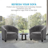 Fauteuilbeschermer, fauteuilhoes, fauteuilspreien, uittrekbare elastische fauteuil, velours fauteuilhoes met armleuningen voor caféstoel, clubstoel, loungestoel, cocktailstoel