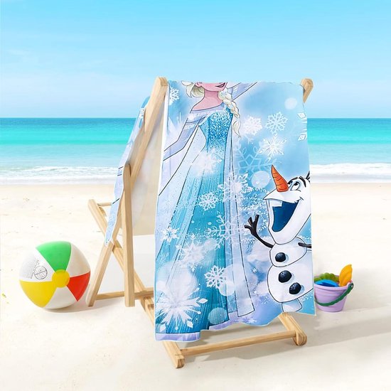 Strandhanddoek voor kinderen, strandhanddoek voor meisjes, microvezel badhanddoek, badhanddoek, EL-sa, strandhanddoeken voor zwemmen, strand, sauna, gym, reizen (100 x 150 cm)