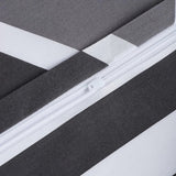 Stripe Beddengoed, 155 x 220 cm, grijs, ademend, renforcé beddengoedset met 1 dekbedovertrek van 155 x 220 cm en 1 kussensloop van 80 x 80 cm, beddengoed, grijs