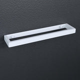 Towel Rail, No-Drill White Guest Towel Holder, Wall-Mounted Stainless Steel Bath Towel Holder for Bathroom and Kitchen, 30 cm