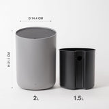 Prullenbak donkergrijs, zwart