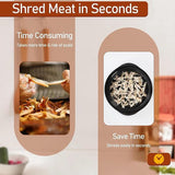 Kippenhaker-gereedschap, kippenborsthakmolen, kipfilet-artefact, huishoudhakmolen, separator, kippenhakvleesmixer voor kip, rundvlees (zwart)