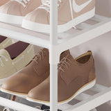 8-laags witte verstelbare schoenenrekken, schoenenopslag, hoge schoenenrek, organizer, plankhouder, standaard voor 24 paar schoenen, 56 x 30 x 140 cm, extra robuuste constructie
