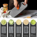 9-in-1 snijplank, multifunctioneel, opvouwbare snijplank, keuken met 5 groentesnijders en 2 messen, draagbare snijplank, kunststof, opvouwbare afvoermand voor kamperen, barbecueën, outdoor