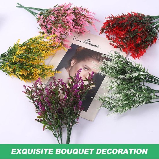 Lavendel Kunstmatige 8 Bundels Kunstbloemen Lavendelstruiken Kunstbloemen Kunstmatige Decoratie voor Buitentuin Buitenbalkon