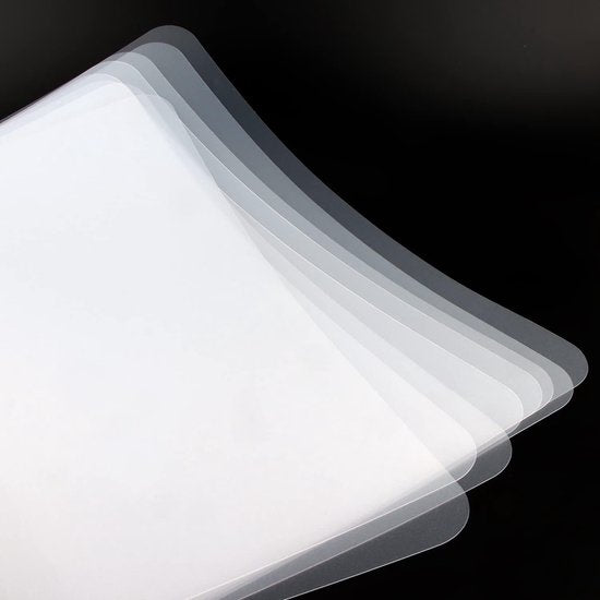 8 stuks placemats, transparant, kunststof placemats, placemats, pvc, tafelkleed, transparant, premium slijtvast, hittebestendig