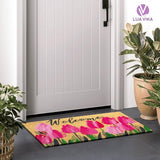 kokosnoot deurmat, buiten- en binnendeurmat, voordeurmat, buiten- en binnendeurmat, buitendeurmat, vuilvangmat voor binnen, kokosmat deurmat 40x70x1,5 cm