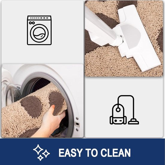 Schoonloopmat, wasbaar, 60 x 90 cm, deurmat voor binnen, absorberende vloermat, antislip schoonloopmat, waterdicht tapijt voor hond, ingang, natte poten