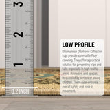 Modern ontwerp vloerkleed met rubberen achterkant 100 x 150 cm beige.