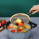 Gold Fine Mesh Zeef 3-delige set, Golden Flour zeef om te bakken, roestvrij stalen clander, gouden matcha theezeef, sausscheider, Stasher zeef