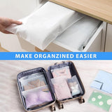 Zip zakken voor op reis, 5 maten, herbruikbare ritszakken, reistas, waterdicht, geurdicht, koffer-opbergtas, kledingtassen voor kleding, schoenen, ondergoed, cosmetica (40 stuks)