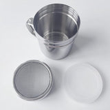 2 stuks poedersuikerstrooier, met deksel, poedersuiker-strooier, meelstrooier, poedersuiker, roestvrijstalen poederstrooier, meelzeef, voor thuis, restaurant, outdoor