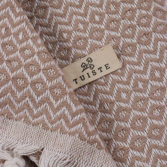 Eenpersoonsbed, sprei, beige, zandcrème, katoen, bankdeken, knuffelige tv-deken, bankdeken, bankdeken, omkeerbaar deken, sprei, bankdeken, zomerdeken, 150 x 200 cm