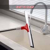 43 cm waterwisser/vloermop met verlengde steel (147 cm), rubberen wisser voor natte vloeren, hoge prestaties, waterwisser voor binnen en buiten gebruik garage douche badkamer tuin keuken