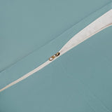 Beddengoed 2-delig geborsteld microvezel dekbedovertrek 155 x 220 cm + 1 kussensloop 50 x 80 cm met ritssluiting groen