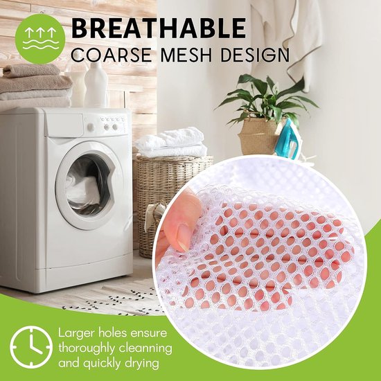 4 stuks waszakken, waszak, wasnet voor wasmachine met koordstopper, grote waszak, waszak voor wasmachine, wasgoed, ondergoed, babywas, sokken