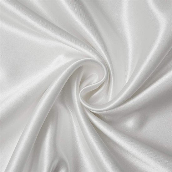 2-delig wit zijden satijnen beddengoedset | dekbedovertrek 155 x 220 cm met kussensloop 80 x 80 cm | antraciet | 2-delig bedgarnituur | katoenen dekbedovertrek met ritssluiting