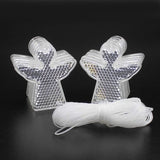 Reflective Guardian Angel Pendants, Pack of 10, Lucky Charm Key Chain, Party Bag - First Day of School Gifts for Young Children and Girls - Party Favours, transparent