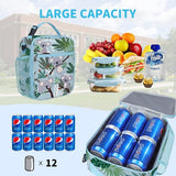 Kleine geïsoleerde lunchtas voor kinderen, meisjes en jongens, grote draagbare lunchtas voor picknick, scholen, lichte koeltas met flessenhouder, lekvrij, tasriem, groene koala's