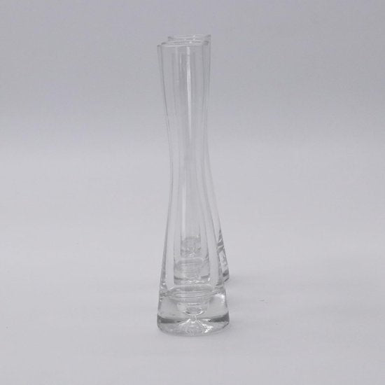 Bloemenvaas, modern, glazen vazen, smal: 3-delige 20 cm hoog, blomus vaas, glas, set, handgemaakte smalle vazen, tafeldecoratie, woonkamer, eettafel, tulpenvaas, decoratieve vaas voor