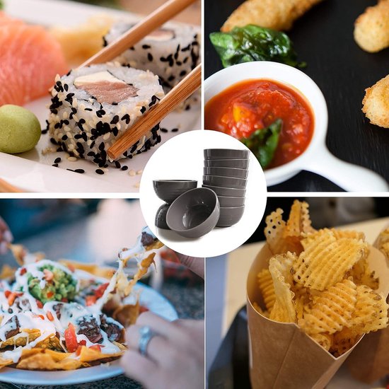 Nacho Dipschaaltjes tapasschalen design look | Nacho dipschaal dipschaal dipschaaltjes voor sushi-sojasauzen | snackschaal dipschaal voor stokjes tapas kom sausschaal | 10 x oranje