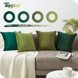 Kussenhoezen, 45 x 45 cm, set van 4 stuks, groen, fluweel, kleurverloop, sierkussen, overtrek voor bank, slaapkamer, woonkamer, balkon, zacht