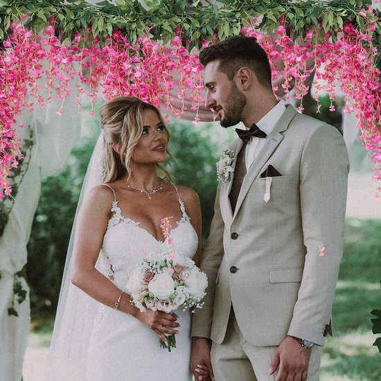 2 stuks 7FT kunstmatige blauweregen wijnstok slinger nep bloem blauweregen slingers voor binnen buiten bruiloft muur badkamer decoratie (magenta)