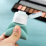 Siliconen reisflessen, set van 60 ml, 4 stuks reisflessen om te vullen, handbagage, vloeistoffen, lekvrij, cosmeticaflessen om te vullen, container, BPA-vrij, FDA-goedgekeurd (mintgroen)