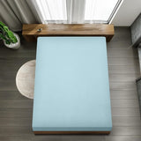 Hoeslaken 90x200cm - Spa Blauw - geborsteld polyester microvezel hoeslaken - 35 cm diepe zak